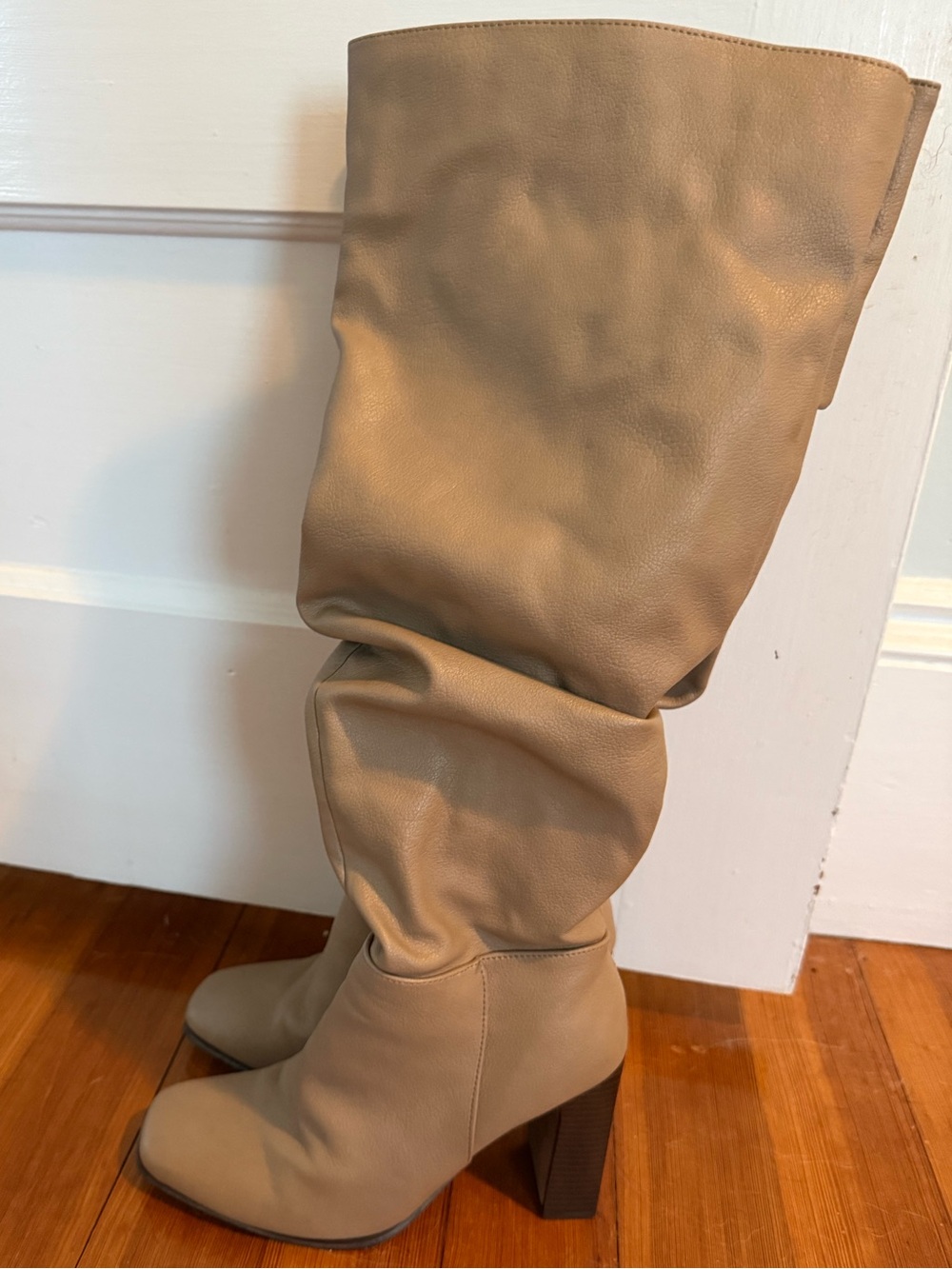 JustFab High Nude Boots
